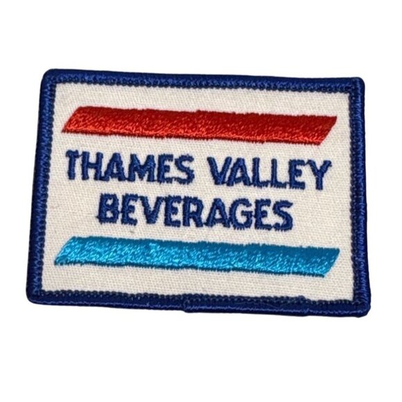 Thames Valley Beverages Patch Pepsi Bottler Red Blue Embroidered Rectangular - Picture 1 of 4